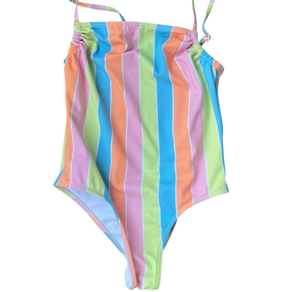 Roxy Last in Paradise Multicolor Striped Kids One Piece Swimsuit